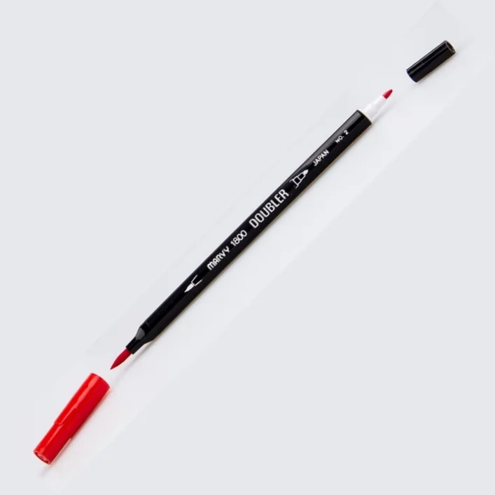 MARVY FIRÇA KALEM BRUSH PEN ÇİFT UÇLU 1800-002 RED