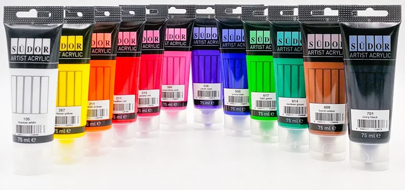 SÜDOR AKRİLİK BOYA SET TÜP 12X75 ML MA075-X12