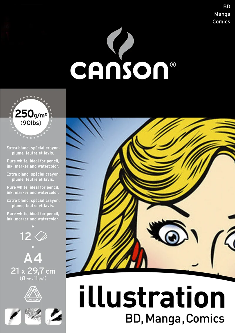 CANSON ÇİZİM BLOĞU ILLUSTRASYON A4 250 GR 12 SF 200387200