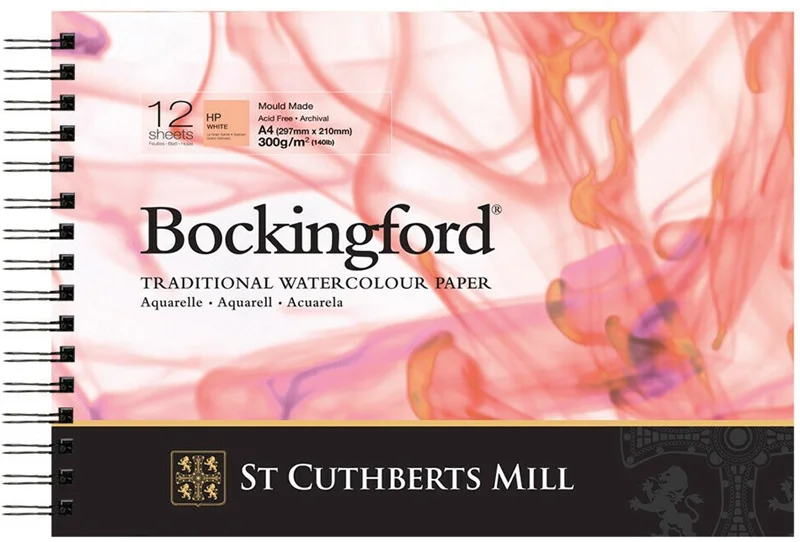 ST CUTHBERTS MILLS SULU BOYA BLOĞU BOCKINGFORD SPİRALLİ BEYAZ 29.7x21 300 GR 12 SF 4523000101DQ