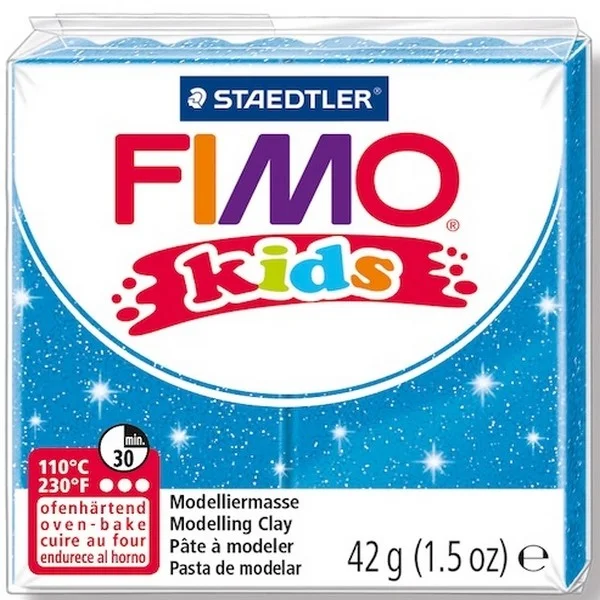 FIMO KIDS MODELLEME KİLİ 42 GR YALDIZLI MAVİ 8030-312