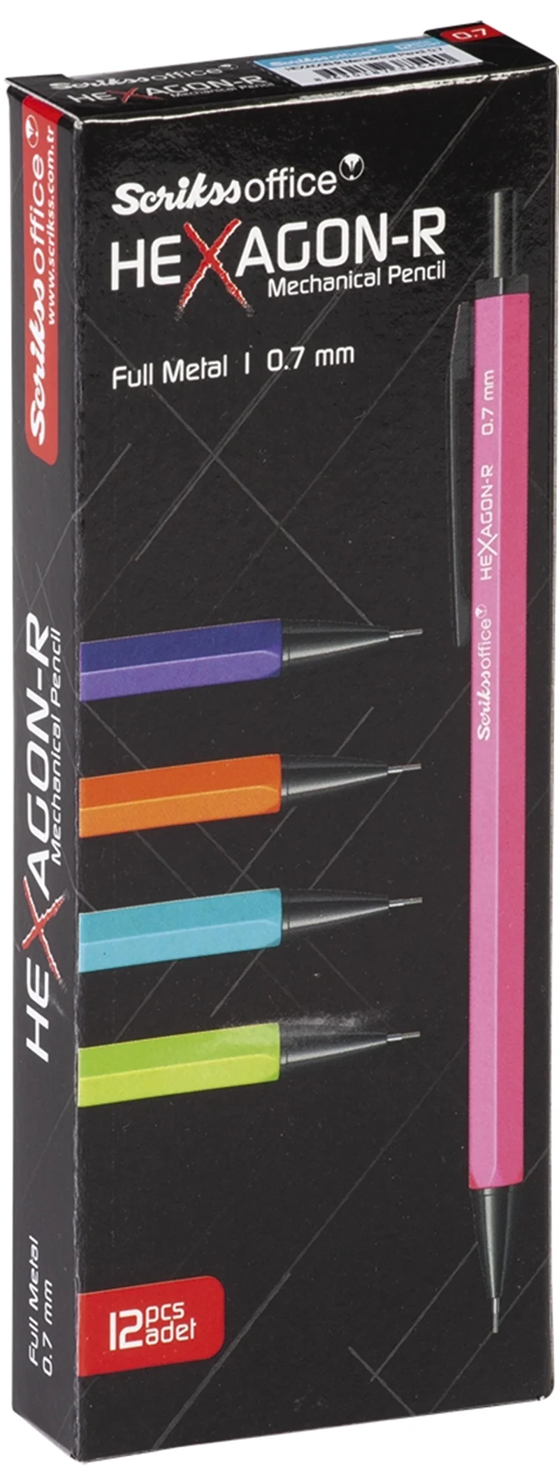 SCRIKSS OFFICE VERSATİL KALEM HEXAGON-R 0.7 MOR 12 Lİ KUTU