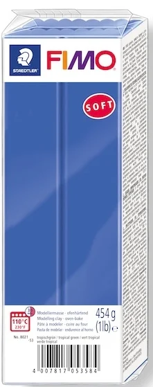 FIMO SOFT MODELLEME KİLİ 454 GR PARLAK MAVİ 8021-33