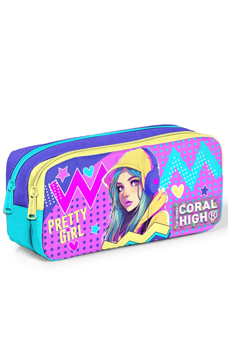YAYGAN CORAL HIGH KALEM ÇANTA (İKİ BÖLMELİ) 12071