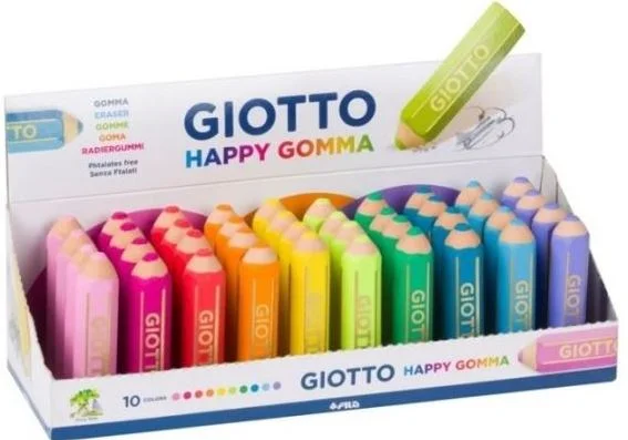 GIOTTO SİLGİ HAPPY GOMMA KARIŞIK RENKLER 40 LI 233800