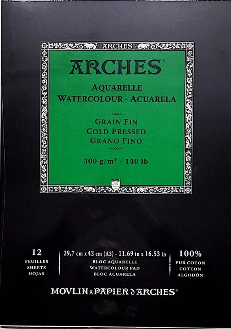 ARCHES SULU BOYA BLOĞU WC CP PA WHNA 29.7x42 300 GR 12 SF A1795094