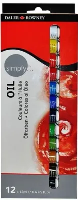 DALER ROWNEY YAĞLI BOYA SIMPLY SERİSİ SET 12 ML 12 RENK 118500100