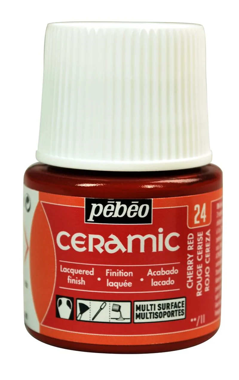 PEBEO SERAMİK BOYASI 45 ML 025*24 CHERY RED