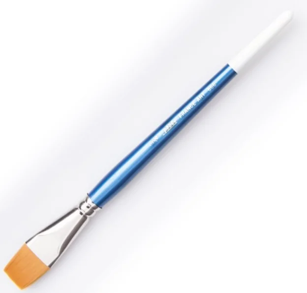 PEBEO AKRİLİK BOYA FIRÇASI 666 SERİSİ GOLDEN SENTETİK DÜZ KESİK MAVİ KISA SAP NO:3-4 666/3-4