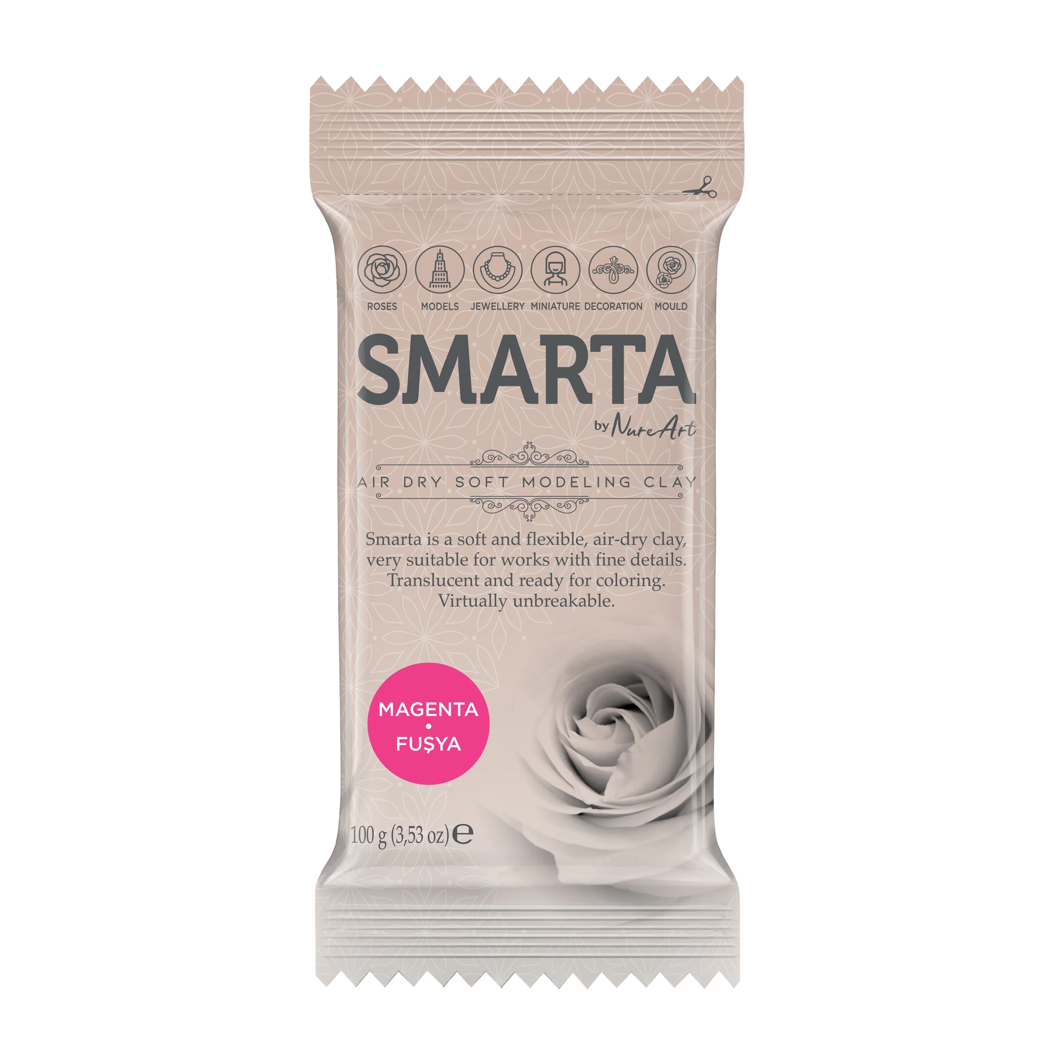 SMARTA MODELLEME HAMURU HAVA İLE KURUYAN 100 GR FUŞYA 30000109