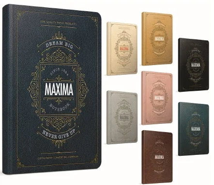 GIPTA DEFTER MAXIMA 13X21 İPLİK DİKİŞLİ SERT KAPAK 120 YP.DÜZ 3005