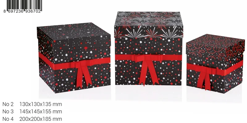 GIPTA KUTU SETİ 3 LÜ FESTIVE KÜP BX67020