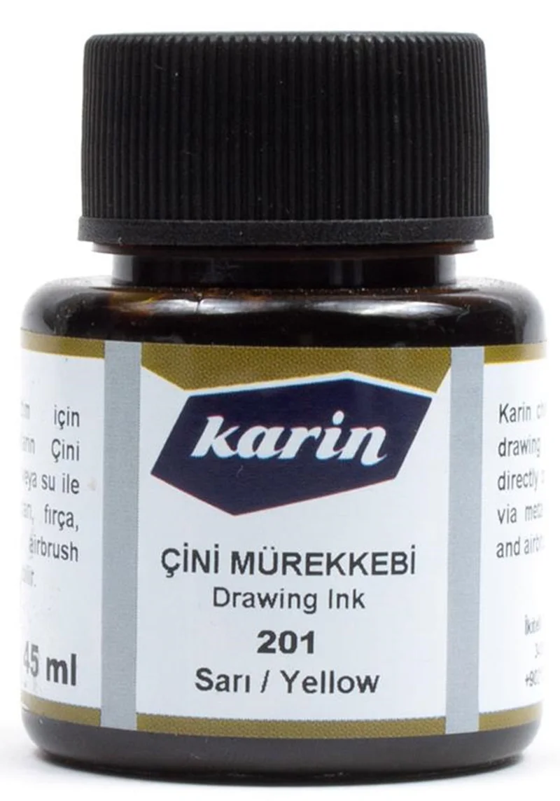 KARİN ÇİNİ MÜREKKEBİ 45 ML SARI 6221201045