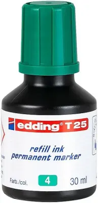 EDDİNG T25 YEŞİL PERMANENT MÜREKKEB 25ML
