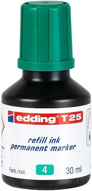 EDDİNG T25 YEŞİL PERMANENT MÜREKKEB 25ML