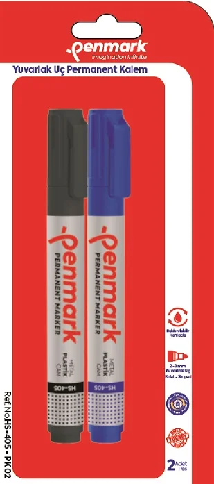 PENMARK PERMANENT MARKÖR YUVARLAK UÇ 2 Lİ BLS. HS-405-PK-02