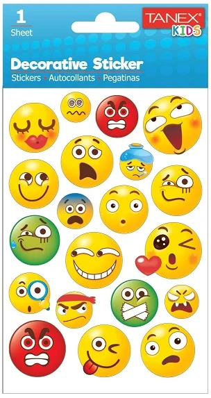 TANEX STICKER EMOJİ SERİSİ 6 ADET TNX-25015