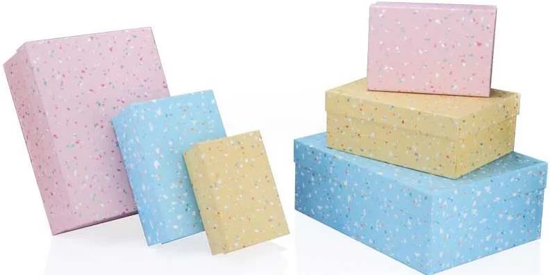 GIPTA KUTU SETİ 6 LI PASTEL TERAZZO DİKDÖRTGEN BX69240