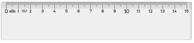 HATAS CETVEL PLASTİK BÜRO TİPİ GENİŞ 15 CM 00140