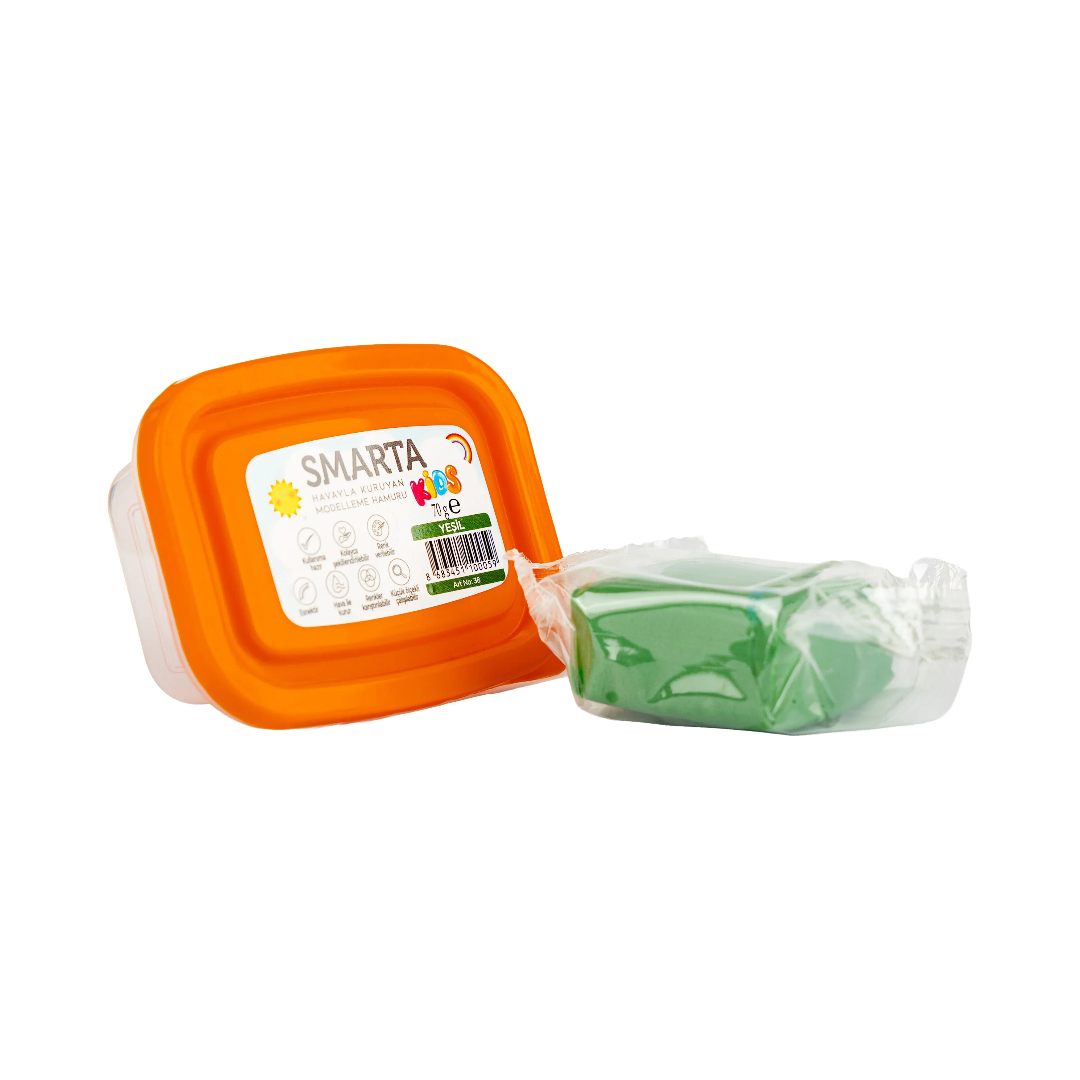 SMARTA KIDS MODELLEME HAMURU HAVA İLE KURUYAN 70 GR YEŞİL 30000038