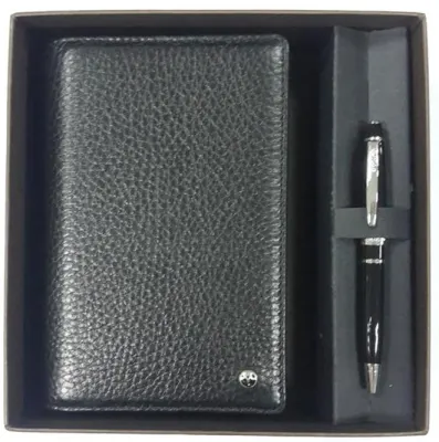 SCRIKSS NOTLUK (JOTTER) DR 2110-1 TOSCANA HAKİKİ DERİ SİYAH