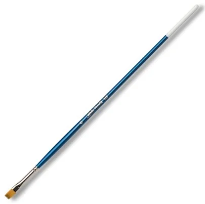 PEBEO AKRİLİK BOYA FIRÇASI 555 SERİSİ GOLDEN SENTETİK DÜZ KESİK MAVİ UZUN SAP NO:6 555/6