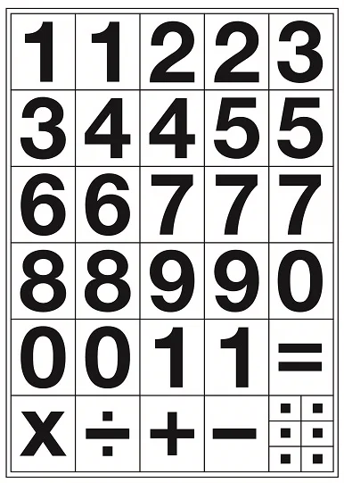 TANEX STICKER RAKAM 20 MM BOLD 2 ADET STC-510