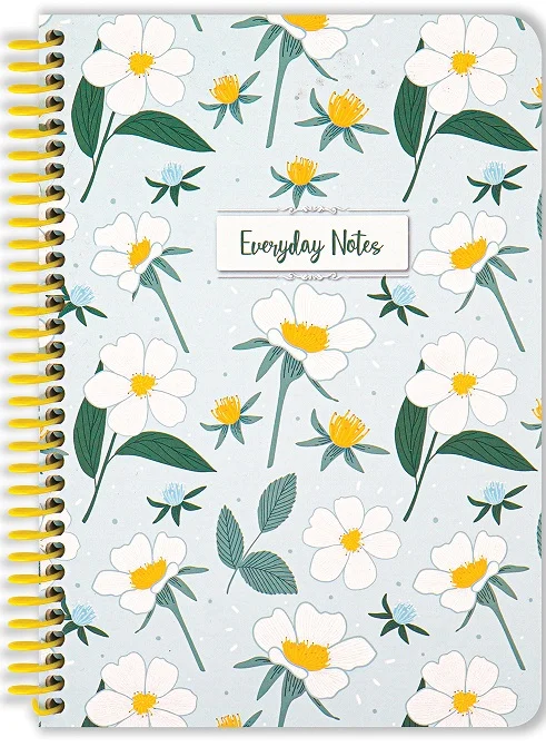 KESKİN DEFTER EVERYDAY NOTES FLOWER RAİN DAİSY 14X20 SPİRALLİ SERT KAPAK 80 YP. ÇİZGİLİ 410070-99