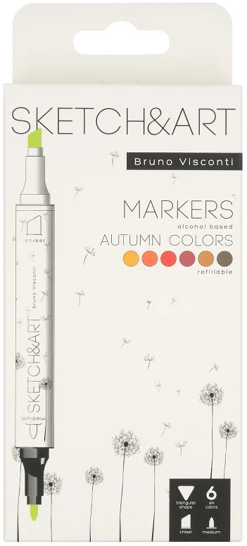BRUNO VISCONTI TWIN MARKER SKETCH & ART 6 RENK SONBAHAR 22-0081/01