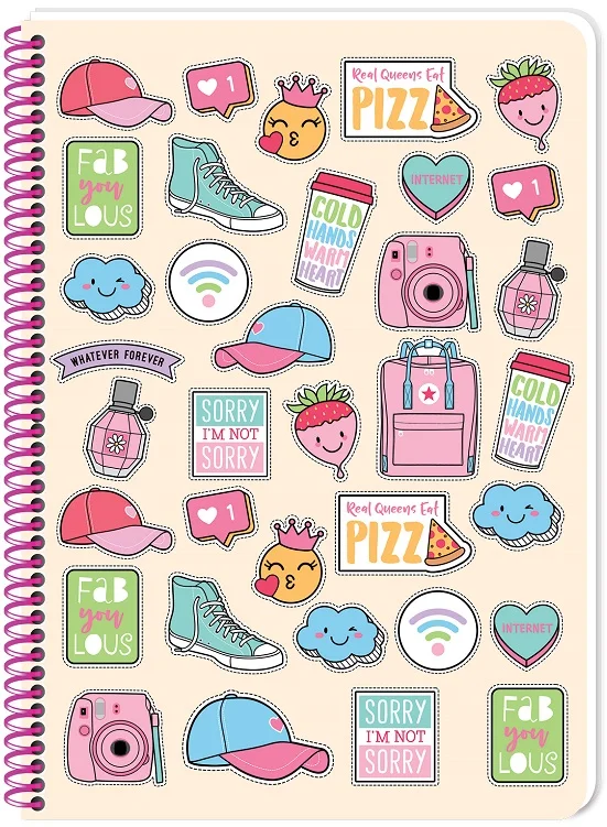 KESKİN DEFTER SWEET FUN A4 SPİRALLİ PP KAPAK 80 YP. KARELİ 333072-99
