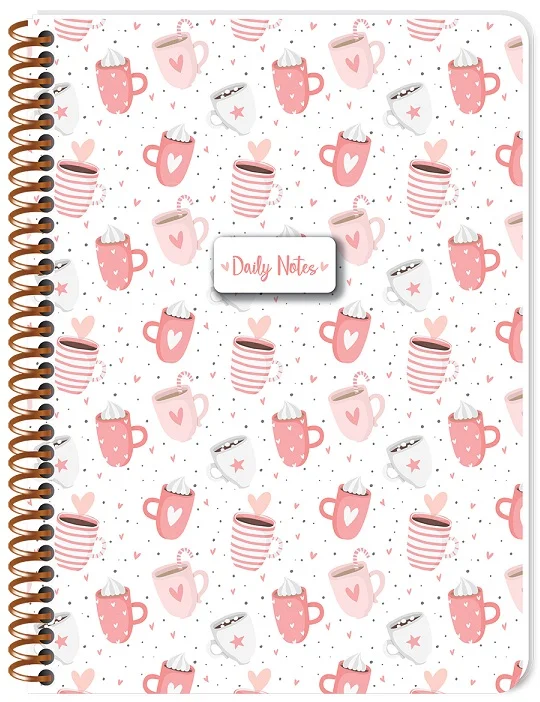 KESKİN DEFTER COFFEE 16,5X22,5 SPİRALLİ KARTON KAPAK 80 YP. KARELİ 384642-99