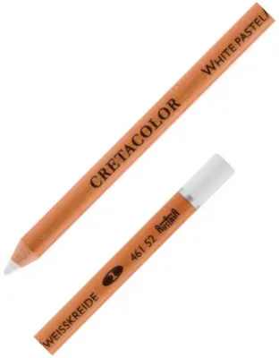 CRETACOLOR WHİTE PASTEL PENCIL MEDIUM BEYAZ YAĞLI TEBEŞİR KALEMİ 46152