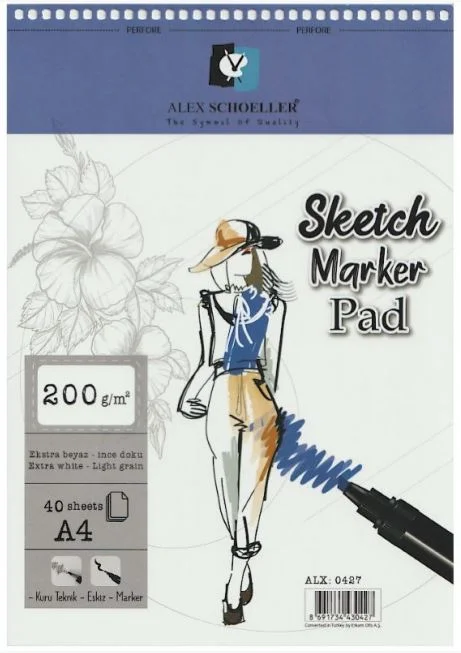 ALEX SKETCH DEFTERİ A4 200 GR SPR. 40 LI ALX-0427