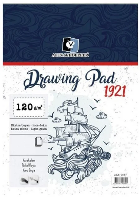 ALEX DRAWING PAD 120GR A5 SPİRALLİ 50 Lİ ALX-8966