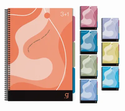 GIPTA DEFTER GEO A4 SPİRALLİ PP KAPAK SEPERATÖRLÜ 3+1 140 YP. 6961