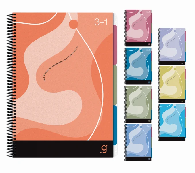 GIPTA DEFTER GEO A4 SPİRALLİ PP KAPAK SEPERATÖRLÜ 3+1 140 YP. 6961