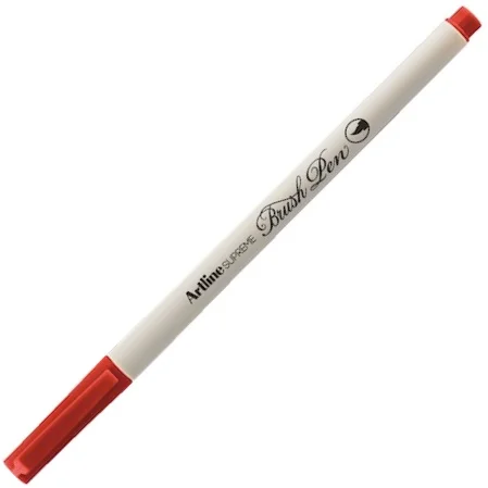 ARTLINE KEÇELİ KALEM SUPREME BRUSH FIRÇA UÇLU KOYU KIRMIZI A-EPFS-F D.RED