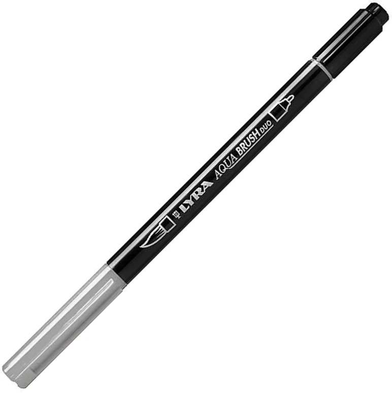 LYRA KEÇELİ KALEM AQUA BRUSH DUO FIRÇA UÇLU COLD GREY SILVER L6520096