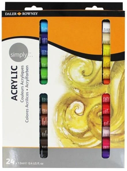 DALER ROWNEY AKRİLİK BOYA SIMPLY SERİSİ SET 12 ML 12 RENK 126500024