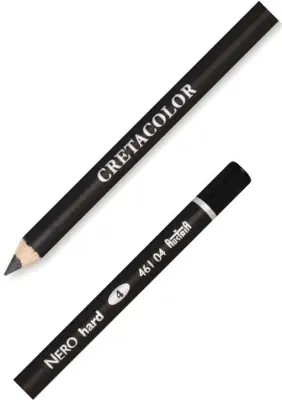 CRETACOLOR NERO PENCIL HARD YAĞLI KÖMÜR KALEM 46104