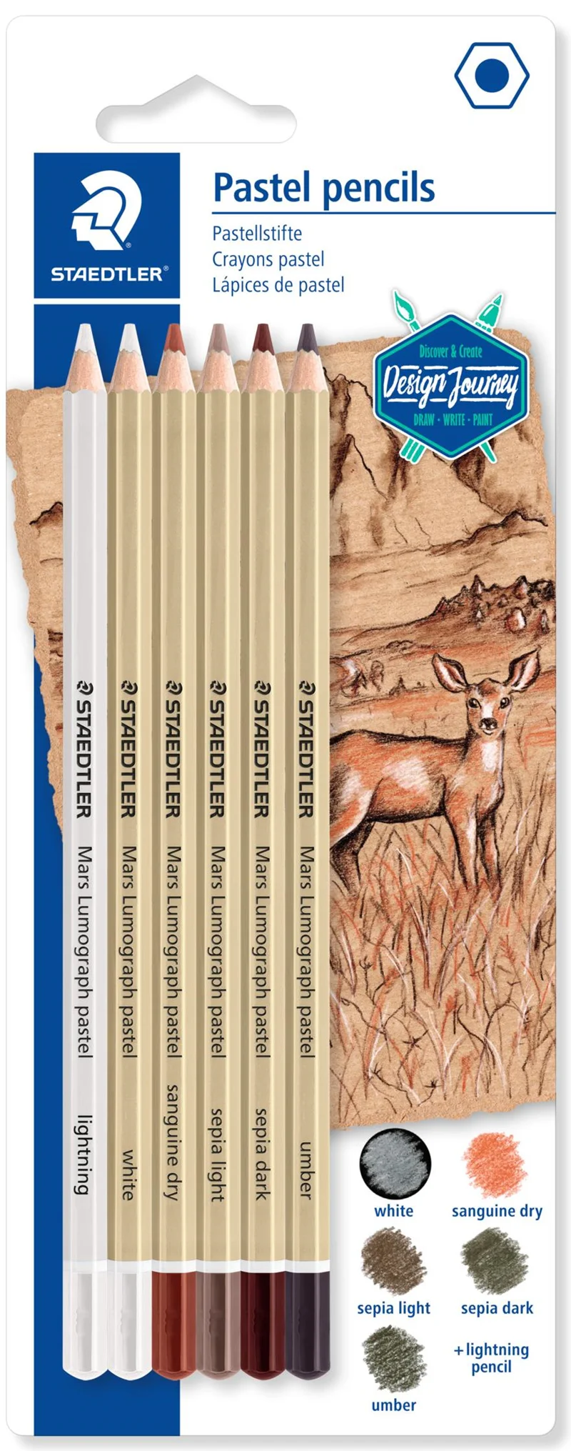 STAEDTLER KURŞUN KALEM MARS LUMOGRAPH PASTEL 6 LI SET 100P-SBK6