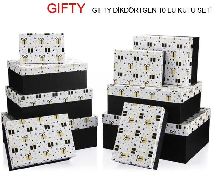 GIPTA KUTU SETİ 10 LU DİKDÖRTGEN GIFTY BX67880