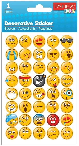 TANEX STICKER EMOJİ SERİSİ 6 ADET TNX-25028