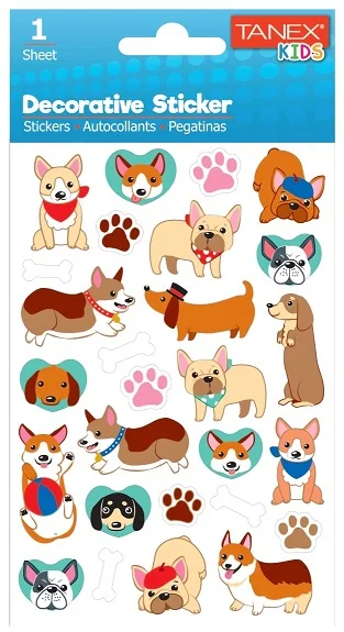 TANEX STICKER KÖPEK SERİSİ 5 ADET TNX-25036