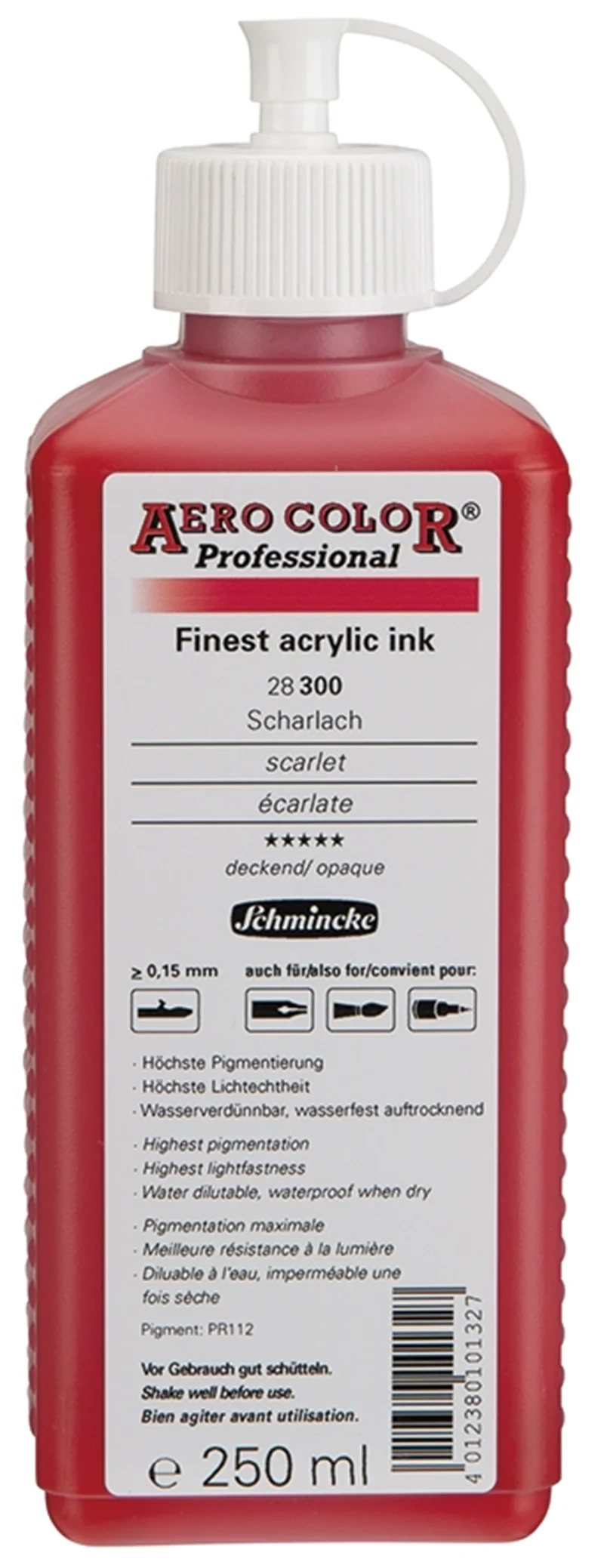 SCHMİNCKE AERO COLOR AKRİLİK MÜREKKEP 250 ML 300 SCARLET 28300027