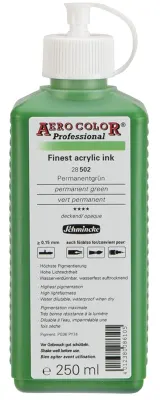 SCHMİNCKE AERO COLOR AKRİLİK MÜREKKEP 250 ML 502 PERMANENT GREEN 28502027