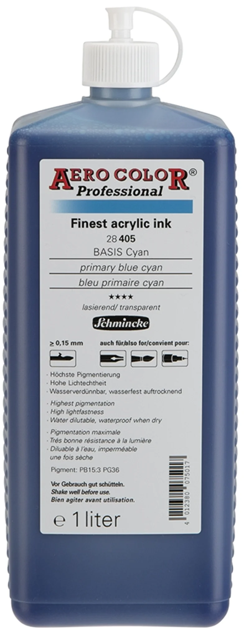 SCHMİNCKE AERO COLOR AKRİLİK MÜREKKEP 1000 ML 405 PRİMARY BLUE CYAN 28405029