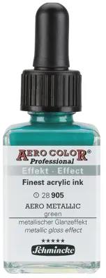 SCHMİNCKE AERO COLOR AKRİLİK MÜREKKEP 28 ML 905 AERO METALLİC GREEN 28905023