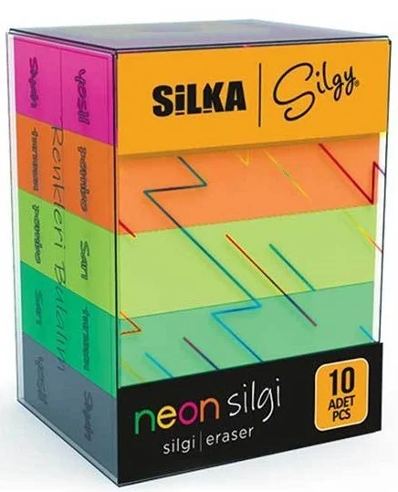 SİLKA SİLGİ CORNER NEON 5 RENK 10x30 LU ART.14