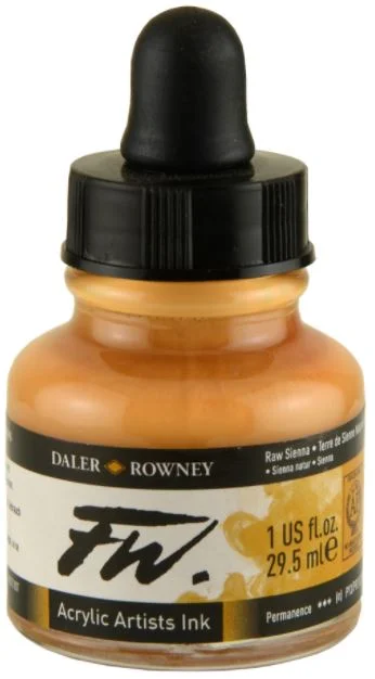 DALER ROWNEY PİSTOLE (LİKİT AKRİLİK) MÜREKKEBİ FW INK 29.5 ML RAW SIENNA 160029667